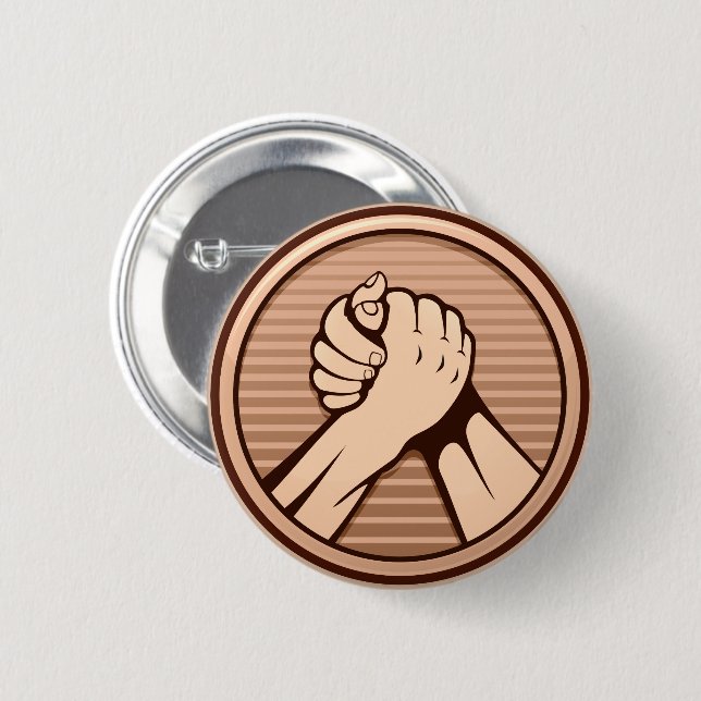 Arm Wrestling Bronze Button (Vorne & Hinten)