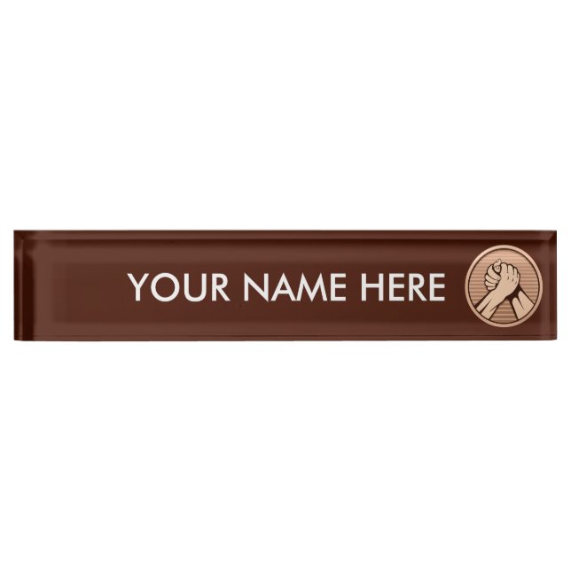 Arm Wrestling Bronze Namensplakette (Vorderseite)