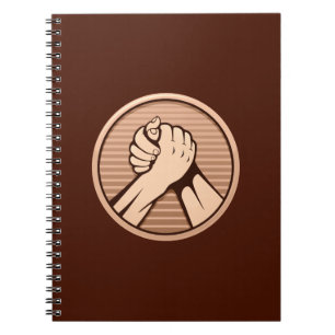 Arm Wrestling Bronze Notizblock