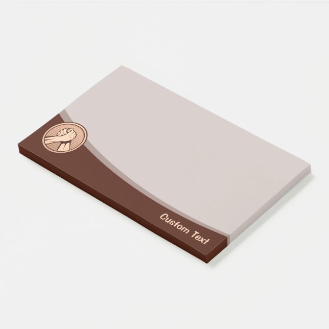 Arm Wrestling Bronze Post-it Klebezettel (angewinkelt)
