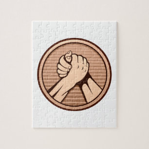 Arm Wrestling Bronze Puzzle