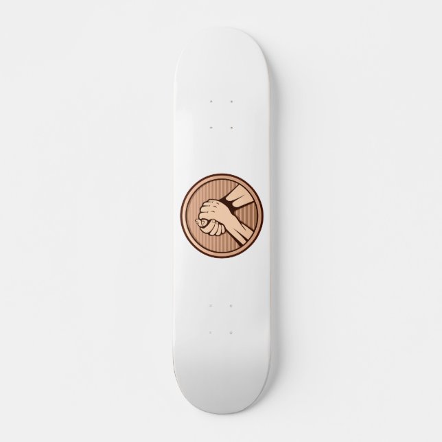 Arm Wrestling Bronze Skateboard (Vorne)