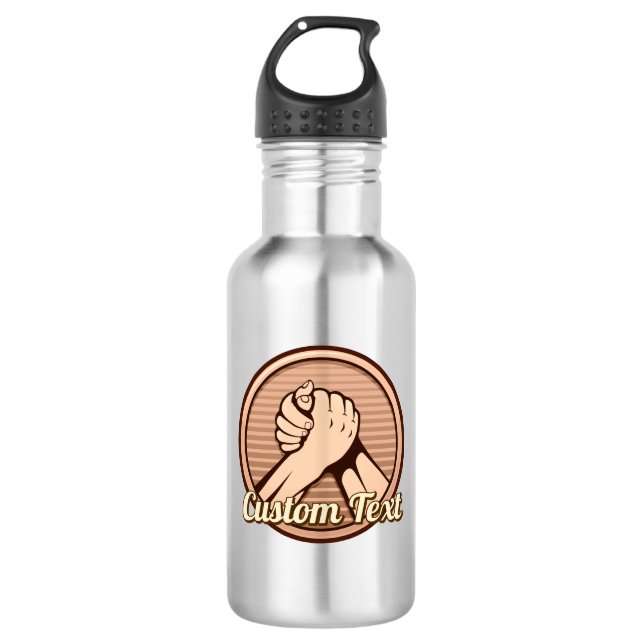 Arm Wrestling Bronze Trinkflasche (Vorderseite)