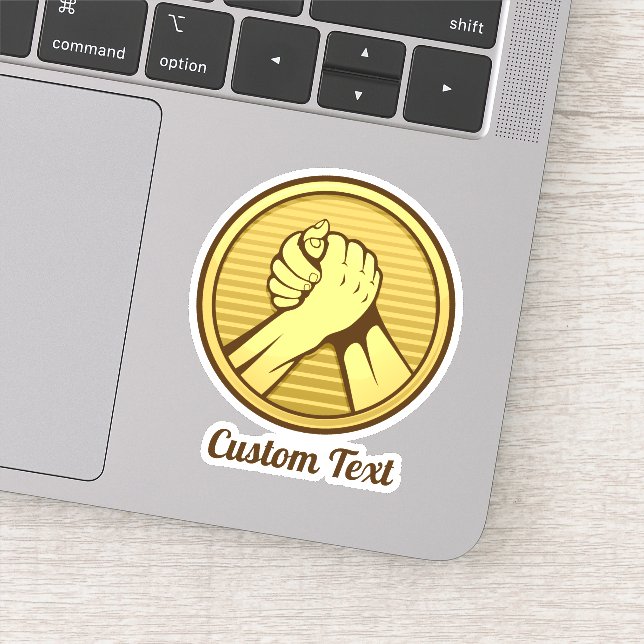 Arm Wrestling Gold Aufkleber (Detail)