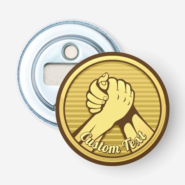 Arm Wrestling Gold Flaschenöffner (Vorderseite)