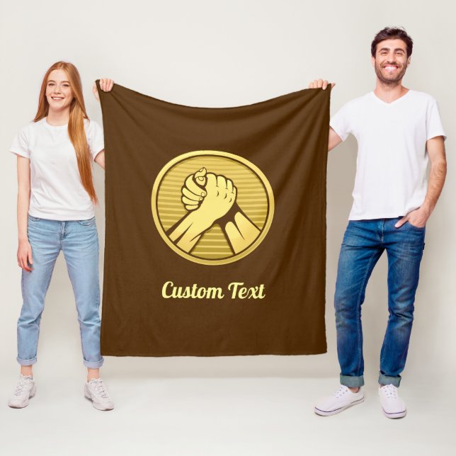 Arm Wrestling Gold Fleecedecke (Beispiel)