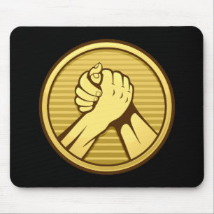 Arm Wrestling Gold Mousepad