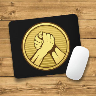 Arm Wrestling Gold Mousepad