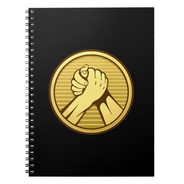 Arm Wrestling Gold Notizblock (Vorderseite)