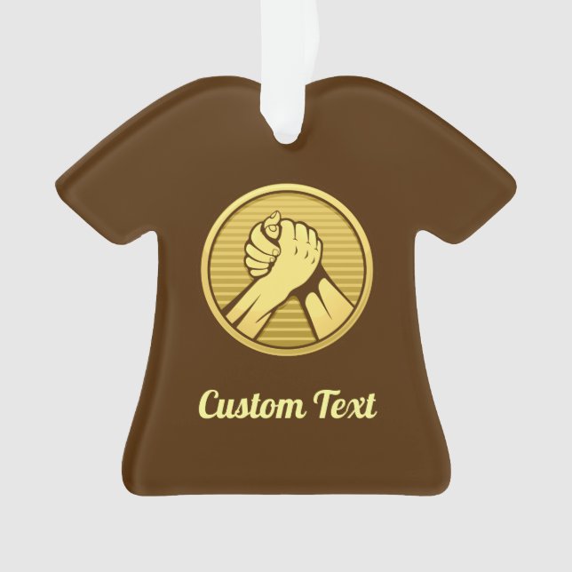 Arm Wrestling Gold Ornament (Vorderseite)