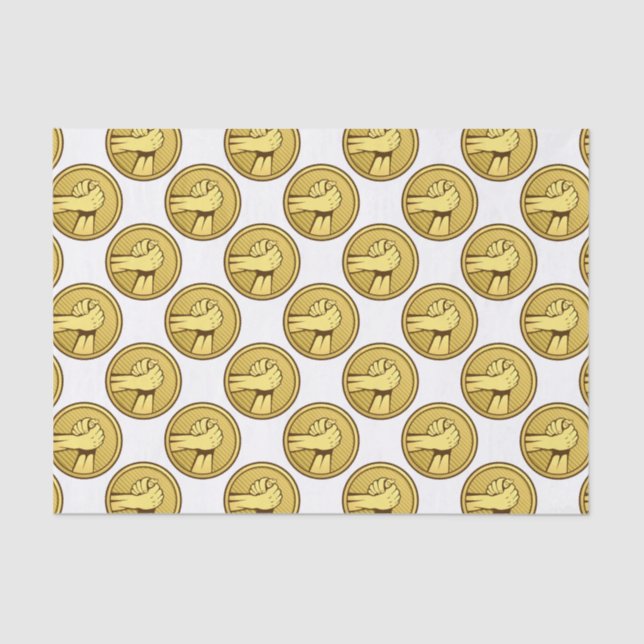 Arm Wrestling Gold Seidenpapier (Vorderseite)