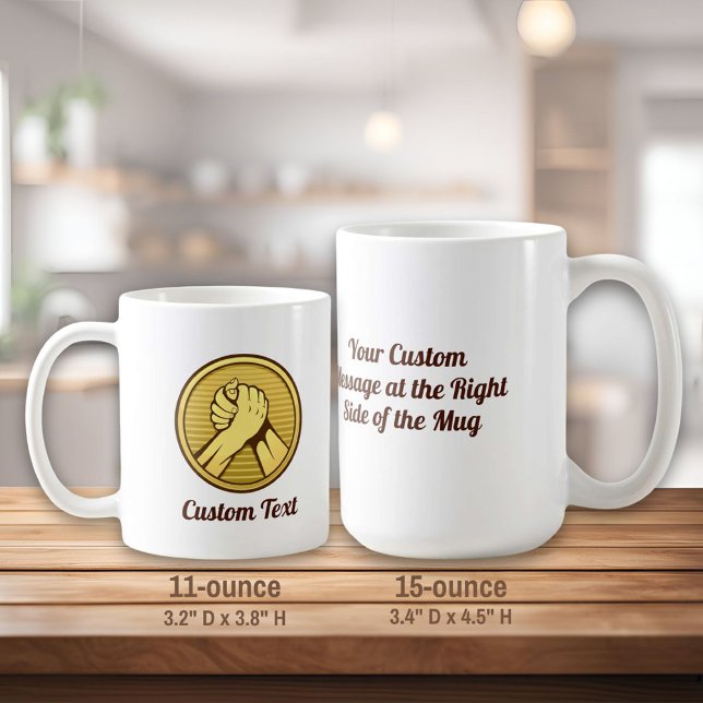 Arm Wrestling Gold Tasse (Von Creator hochgeladen)