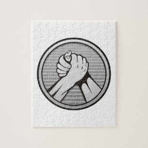 Arm Wrestling Silver Puzzle