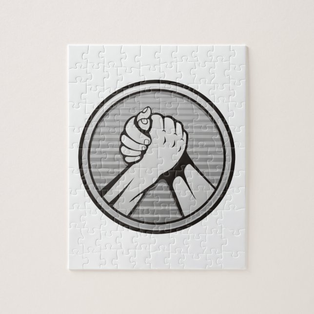 Arm Wrestling Silver Puzzle (Vertikal)