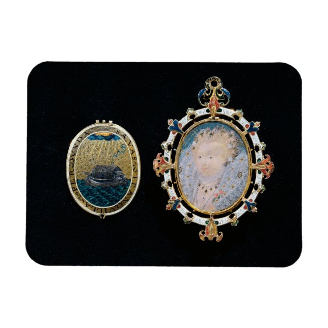 Armada Jewel, Miniatur von Königin Elisabeth I. En Magnet (Horizontal)