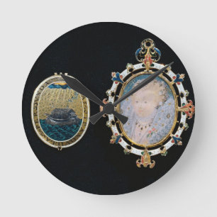 Armada Jewel, miniature of Queen Elizabeth I enclo Runde Wanduhr