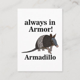 Armadillo Animal Funny Visitenkarte