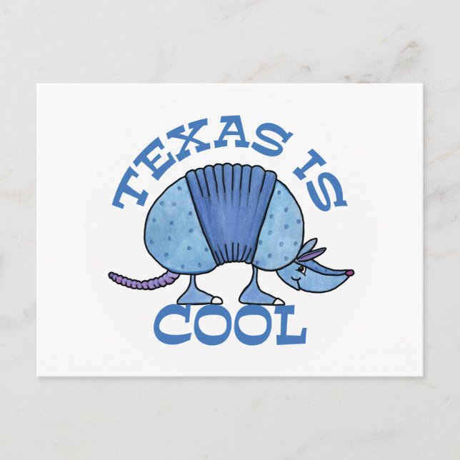 Armadillo Blue-Texas ist Cool Postkarte (Vorderseite)