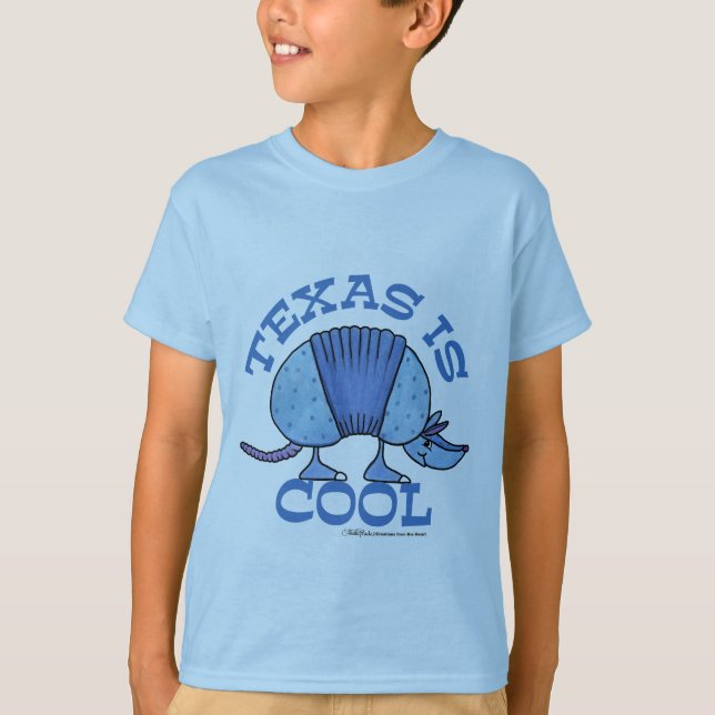 Armadillo Blue-Texas ist Cool T-Shirt (Vorderseite)