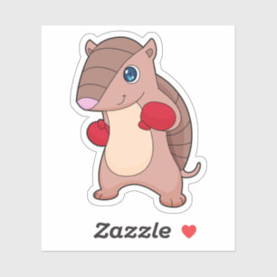 Armadillo Boxing Boxer Boxhandschuhe Aufkleber