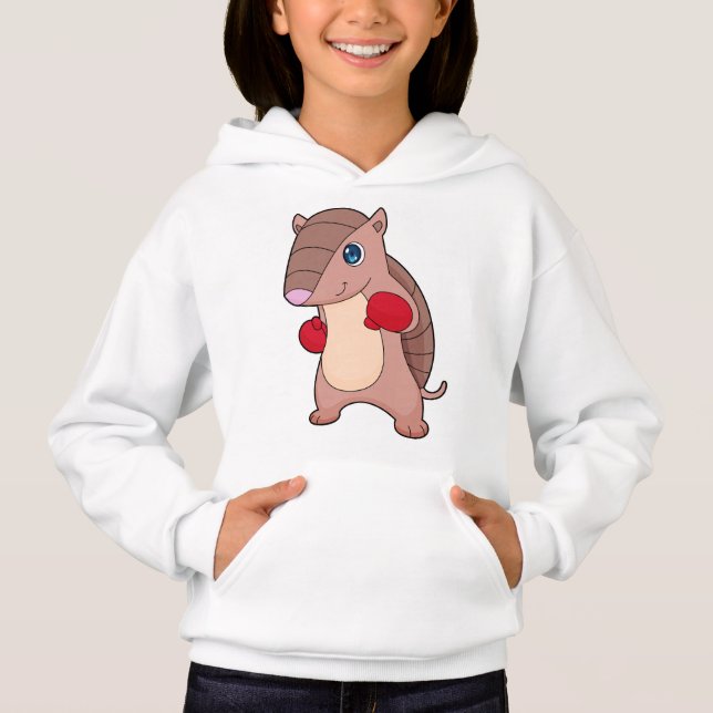 Armadillo Boxing Boxer Boxhandschuhe Hoodie (Vorderseite)