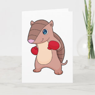 Armadillo Boxing Boxer Boxhandschuhe Karte