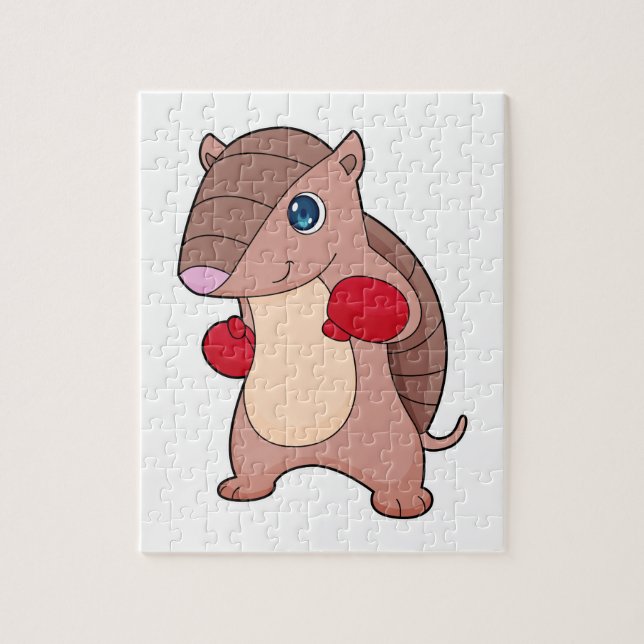 Armadillo Boxing Boxer Boxhandschuhe Puzzle (Vertikal)