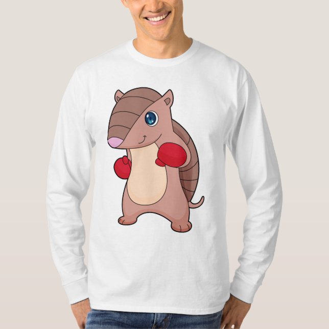 Armadillo Boxing Boxer Boxhandschuhe T-Shirt (Vorderseite)