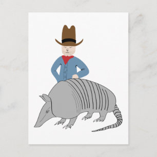 Armadillo Cowboy Postkarte