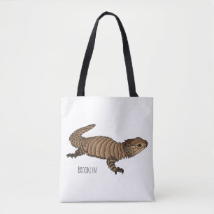Armadillo girdled lizard cartoon illustration