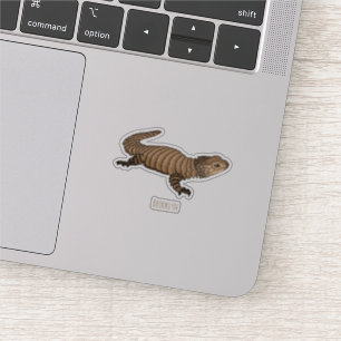 Armadillo girdled lizard cartoon illustration aufkleber