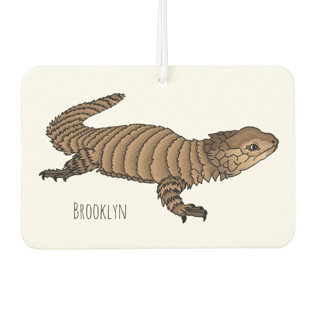 Armadillo girdled lizard cartoon illustration autolufterfrischer (Vorderseite)