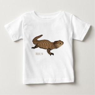 Armadillo girdled lizard cartoon illustration baby t-shirt