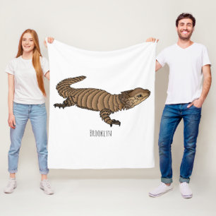 Armadillo girdled lizard cartoon illustration fleecedecke