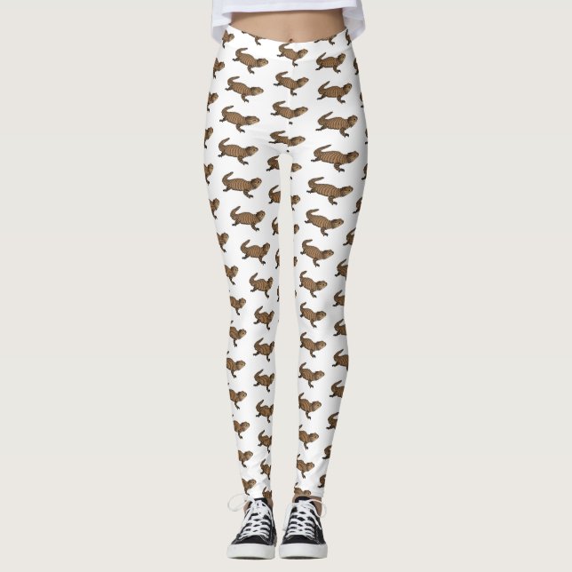 Armadillo girdled lizard cartoon illustration leggings (Vorderseite)