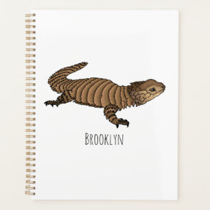 Armadillo girdled lizard cartoon illustration planer