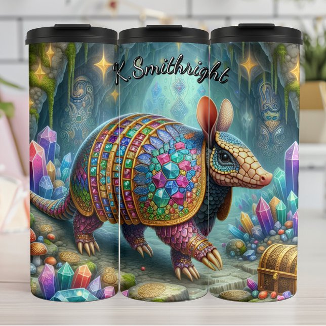 Armadillo in einer Höhle Thermosbecher (Von Creator hochgeladen)