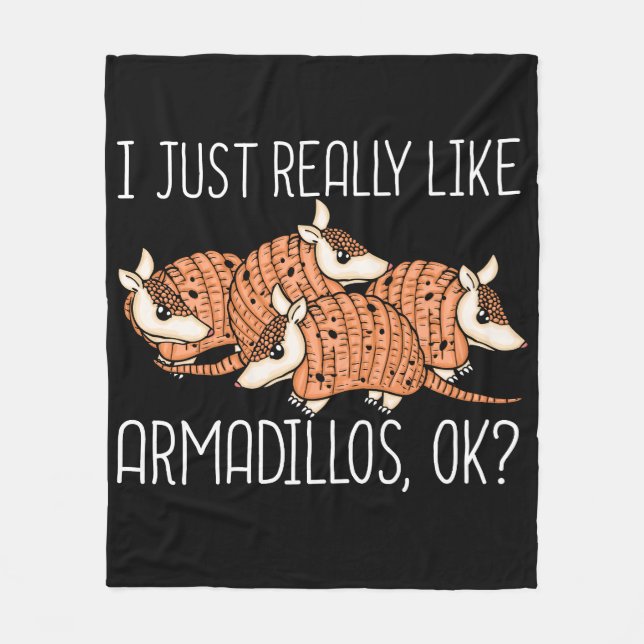Armadillo Lover Wildlife Animal Gift Armadillo Fleecedecke (Vorderseite)