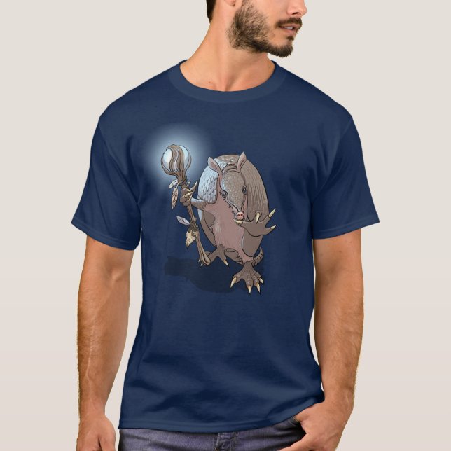 Armadillo Mystic Animal Character Illustration T-Shirt (Vorderseite)