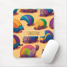 Armadillo Pastel Personalisiertes Muster Mousepad