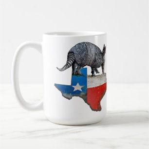 Armadillo Texas State Flag Map Kaffeetasse