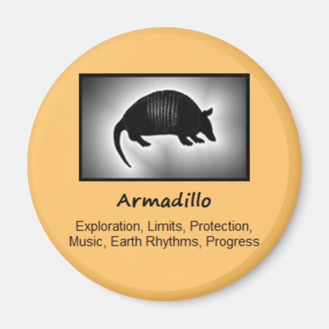 Armadillo Totem Animal Spirit Magnet (Vorne)