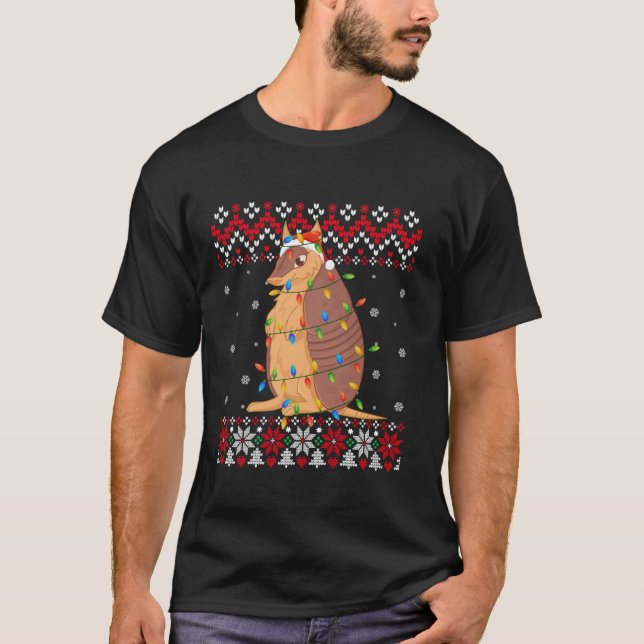 Armadillo Weihnachtsmannmütze Männer Frauen Kinder T-Shirt (Vorderseite)