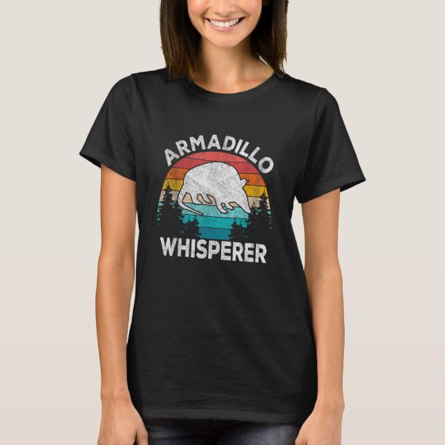Armadillo Whisperer Armadillo   Armadillo Retro T-Shirt (Vorderseite)