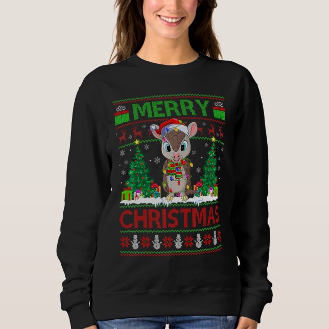 Armadillo   Xmas Tree Ugly Santa Armadillo Christm Sweatshirt (Vorderseite)