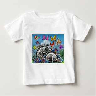 Armadillos Bluebonnets Butterfisch Wildblumen Baby T-shirt
