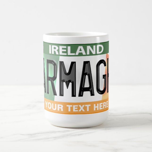 Armagh Ireland Custom License Plate Kaffeetasse (Mittel)