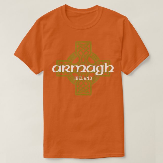 Armagh Ireland Vintages keltisches Kreuz T-Shirt (Design vorne)