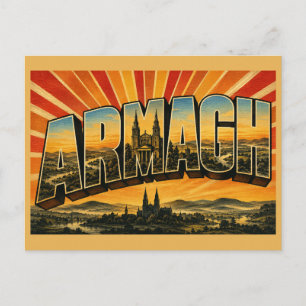 Armagh Nordirland Vintage Reise Kunst Postkarte