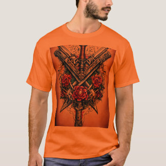 Armament Tinte: Dynamisches Waffendesign Tattoo T-Shirt